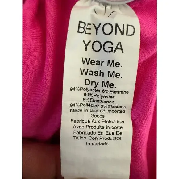 Beyond Yoga Beyond The Bump Spacedye Ruched Maternity Tank Top Sz L Neon Pink - Picture 8 of 8